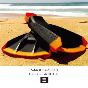 あすつく REPELLOR FINS BLACK/ORANGE　リペラーフィン ボディーボード フィン シュノーケリング BBボード BB 足ヒレ｜steadysurf