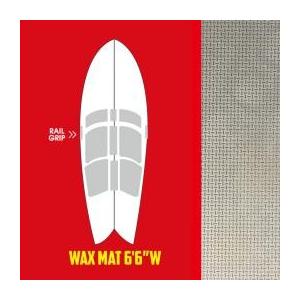 あすつく 6'6  ワイドW フィッシュ レトロ パネル  抜群のグリップ力 ワックス マット WAX MATNOSE PANEL サーフィン デッキパッド｜steadysurf