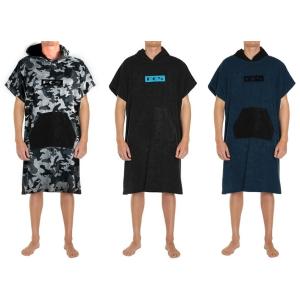 あすつく FCS お着替え タオル ポンチョ TOWEL PONCHO 100％コットンタオル素材 サーフィン マリンスポーツ 海水浴 プール 水泳｜steadysurf