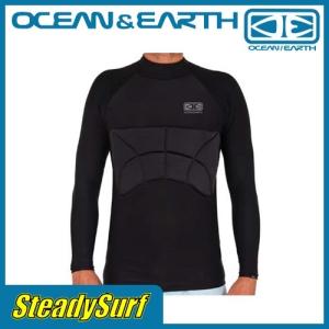 ブラック リブガード ロングスリーブ 長袖 OCEAN&EARTH(オーシャンアンドアース)RIB GUARD PADDED LONG SLEEVE ウェットスーツ サーフィン/マリンスポーツ｜steadysurf