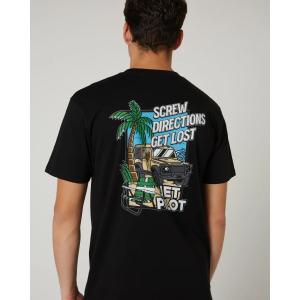 ブラック ゲット ロスト TEE (S23607)半袖 Tシャツ JETPILOT(ジェットパイロット) ジェットスキー ウエイクボード｜steadysurf