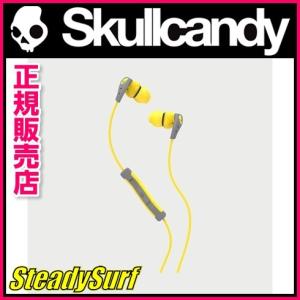 ヘッドフォン スカルキャンディ− イヤホン SKULLCANDY METHOD　イエロー グレー　｜steadysurf