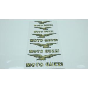 S23■モトグッチ イーグル GOLD ５ピース ステッカー MOTO GUZZI EAGLE