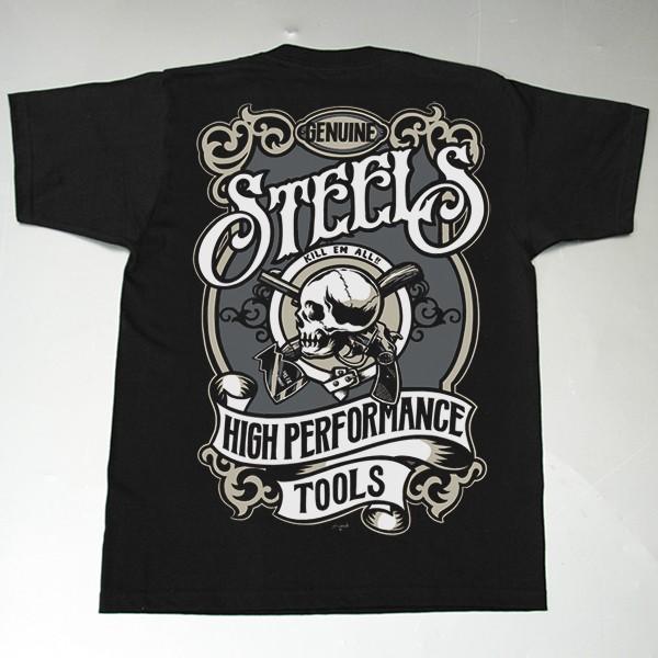 GRIMB(グリム)デザイン Tシャツ [STEEL HOT ROD WEAR] KUSTOM カス...