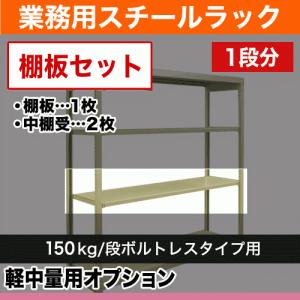 150kg/段用オプション: 追加用棚板セット 1段 幅180cm×奥行45cm用 重量:9kg｜steelcom