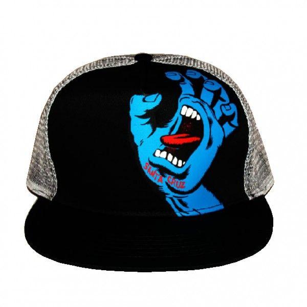 SANTA CRUZ サンタクルーズ　SCREAMING HAND　MESH CAP-BLACK/W...