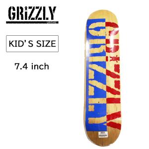 【GRIZZLY グリズリー】キッズ 子供 スケボー スケートボード デッキ 板 TWO FACED DECK 7.4インチ kids junior ジュニア ブランク 7.375｜STEEP LINE
