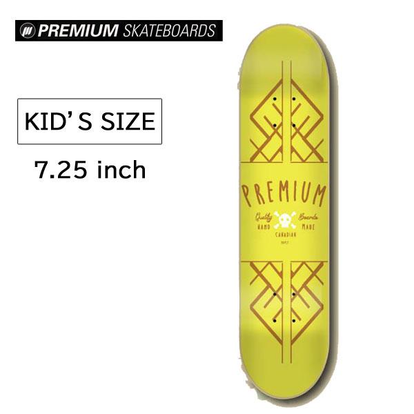 【PREMIUM プレミアム】キッズ 子供 スケボー 板 RETRO YELLOW 7.25インチ ...