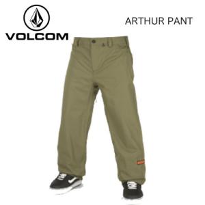 VOLCOM ボルコム スノーボード ウェア メンズ パンツ ARTHUR PANT アーサーパンツ DTK カーキ S M L XL SNOWBOARD WEAR 太目 型落ち｜steep-line