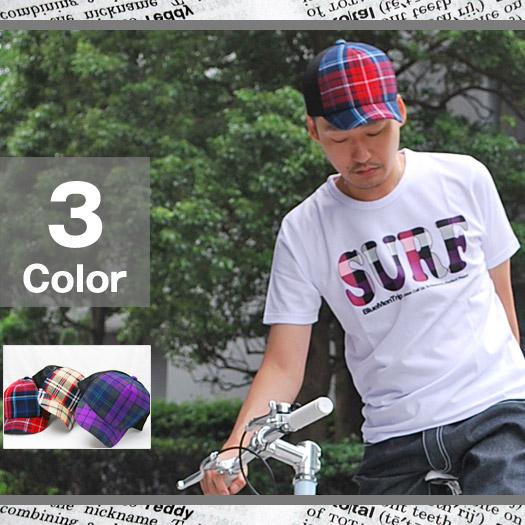 キャップ/CAP/『チャリカジ』ショートチェックバイシクルメッシュキャップ /メンズ