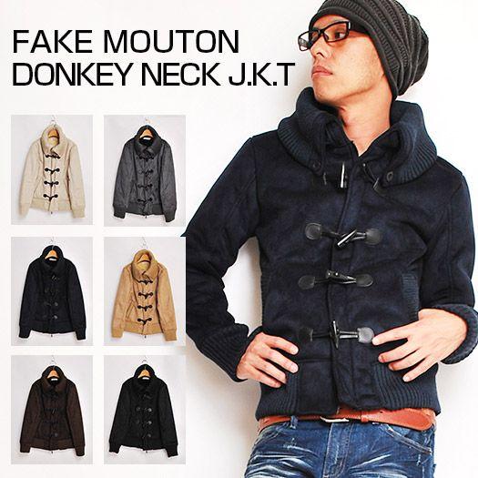 ドンキーネックフェイクムートンダッフルJKT