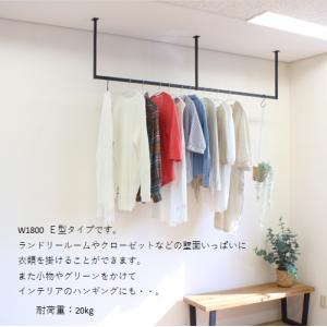 ハンガーバーE型 W1800H450 アイアン...の詳細画像2