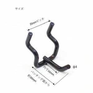 パンチングパネル用1本フックL20 10本入 ...の詳細画像2