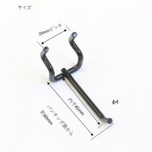 パンチングパネル用1本フックL50 10本入 ...の詳細画像2