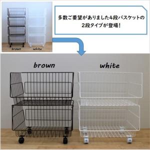 2段バスケット スタッキング ワゴン スタッキ...の詳細画像1