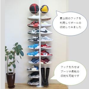 突っ張りシューズラック両面 スリム 省スペース...の詳細画像3