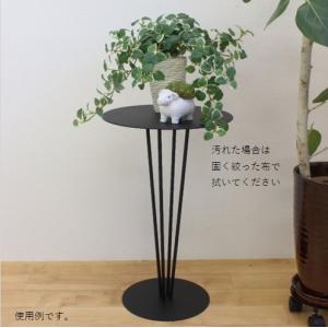 サイドテーブル 直径33cm 高さ58cm ス...の詳細画像1