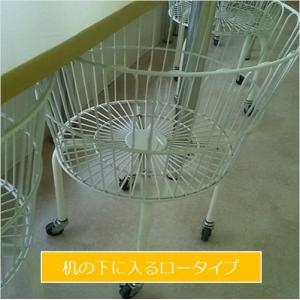 円形バスケット ワゴン ロータイプ 陳列ワゴン...の詳細画像3