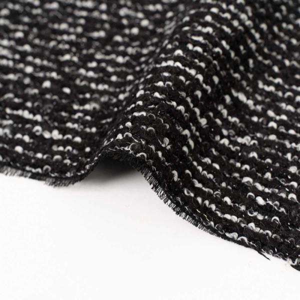 白黒杢リングとアクリルモールの光沢！ まとめ買い アウトレット服地 Ｗ巾 生地 布 織物 手芸 ハン...