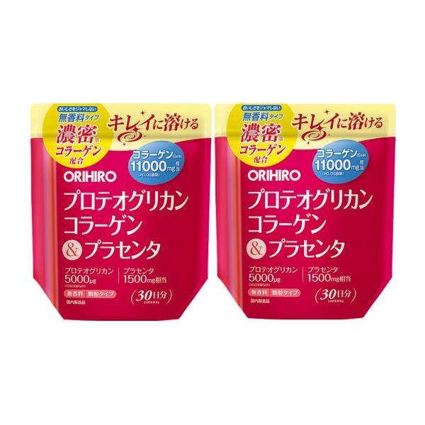 オリヒロ　プロテオグリカン コラーゲン ＆ プラセンタ 180g 30日分　２袋セット