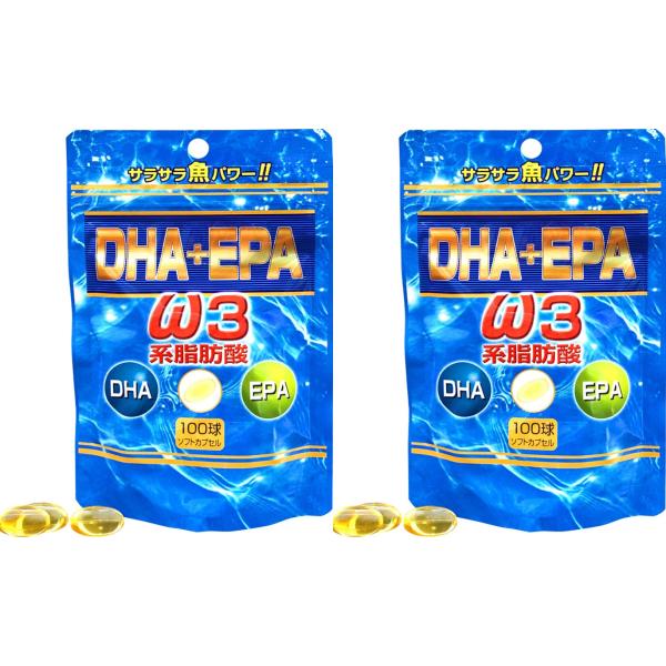 ユウキ製薬 スタンドパック DHA＋EPA 100粒　2袋セット