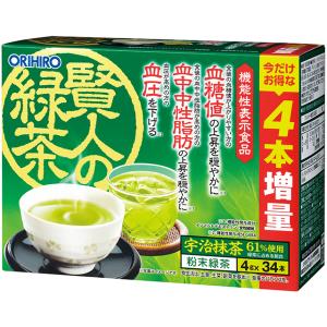 オリヒロ　賢人の緑茶　4本増量（4g×34本）｜stella-maris-japan