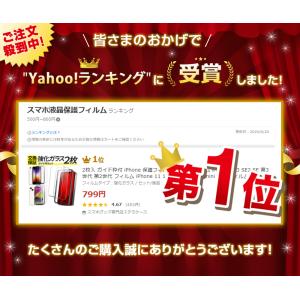 2枚入 ガイド枠付 iPhone 保護フィルム...の詳細画像2