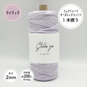 Stella Sea Fibers】3.5mm スモークブルー 100m 約250g 1本撚り