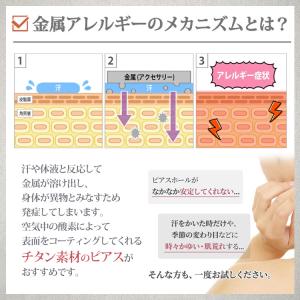 ピアス つけっぱなし 金属アレルギー対応 チタ...の詳細画像4