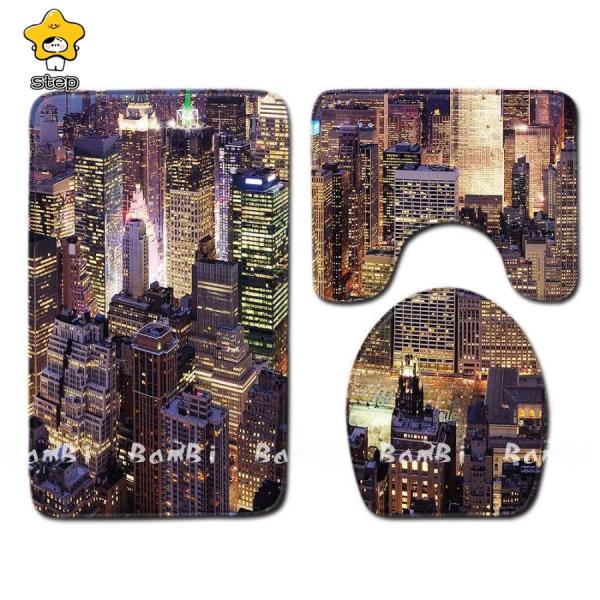 トイレマットセット 3点 トイレマット バスマット トイレフタカバー 北欧 風水 白