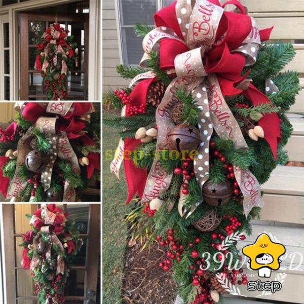 クリスマスリース 60cm 90cm クリスマス スワッグ 大きい オーナメント ナチュラル リース...