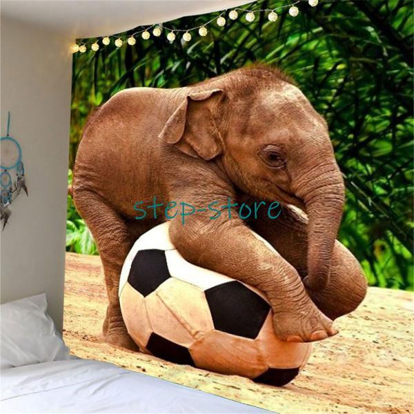寝室用リビングルーム寮L象のための3D動物壁の装飾タペストリーぶら下げ背景
