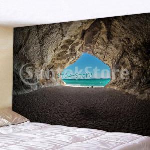 居間の寝室の装飾の石の洞窟lのための3d印刷の壁掛けのタペストリー200*150CM｜step1
