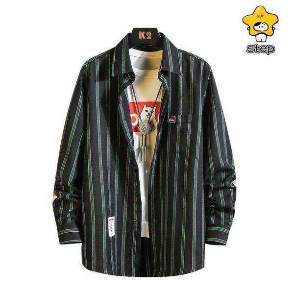 ストライプシャツ トップス 長袖 シャツ カジュアルシャツ きれいめ 30代 40代 50代 メンズ