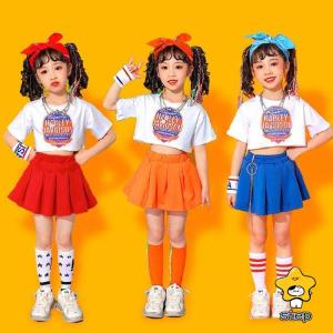 キッズ ダンス 衣装 へそ出し トップス セッ...の詳細画像3