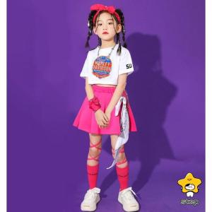 キッズ ダンス 衣装 へそ出し トップス セッ...の詳細画像4