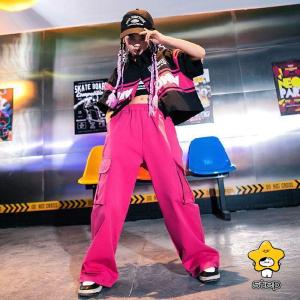 キッズ ダンス衣装 ヒップホップ へそ出し ト...の詳細画像1