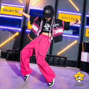 キッズ ダンス衣装 ヒップホップ へそ出し ト...の詳細画像3