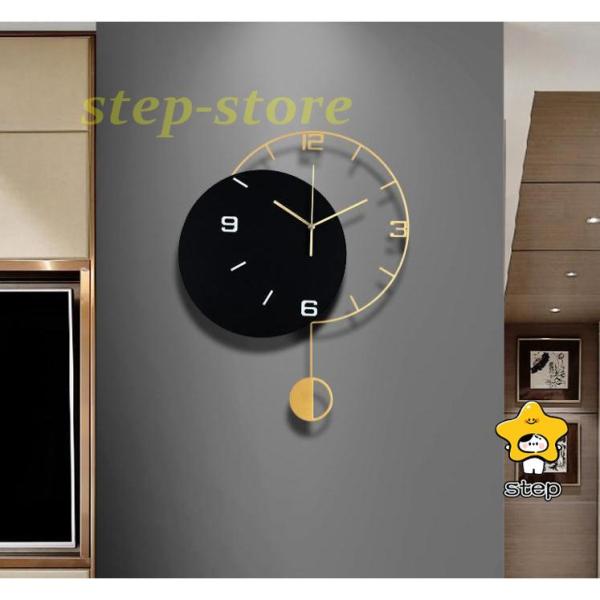 黒と空白の壁掛け時計 掛け時計 かけ時計 おしゃれ 壁飾り 北欧 おしゃれ プレゼント ギフト 北欧...