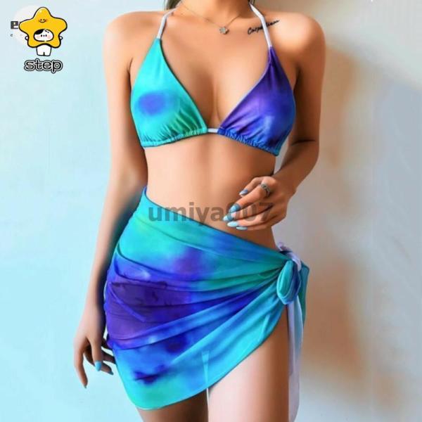 水着 レディース ビキニ 水着セット スイムウェア  ホルターネック セパレート パッドなし ワイヤ...