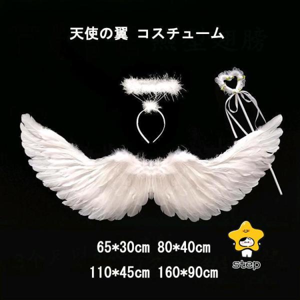 羽 コスプレ 天使  子供 天使の羽根 コスプレ 羽根 白 黒 天使の翼 コスチューム 天使プレ 仮...