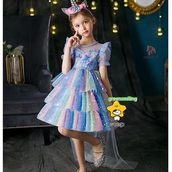 キッズドレス 子どもドレス 子供服 ワンピース チュールワンピース 女の子 子供用 プリンセスワンピ...