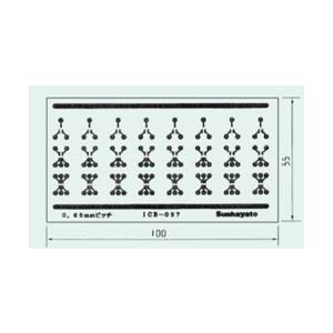 サンハヤト 基板  ICB-057   シール基板　0.65mmピッチチップTrを2.54mmに変換