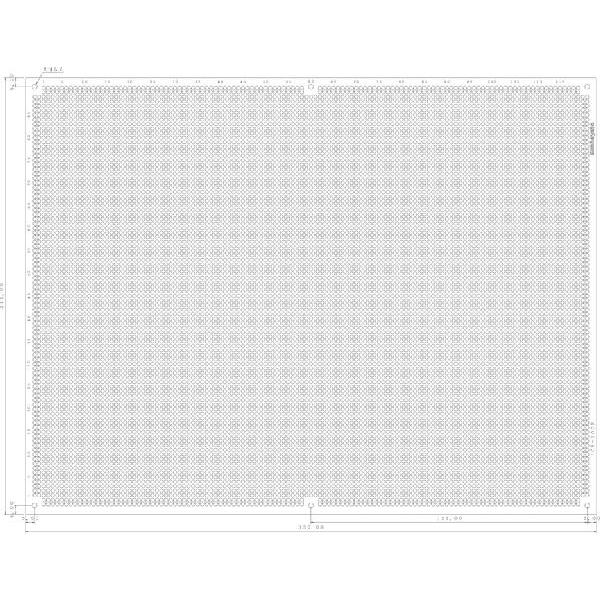 サンハヤト 基板  ICB-200P   大型ユニバーサル基板　片面・紙フェノール1.6t・320×...