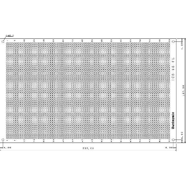 サンハヤト 基板  ICB-98-FL   ユニバーサル基板　片面・紙エポキシ1.6t・232×13...