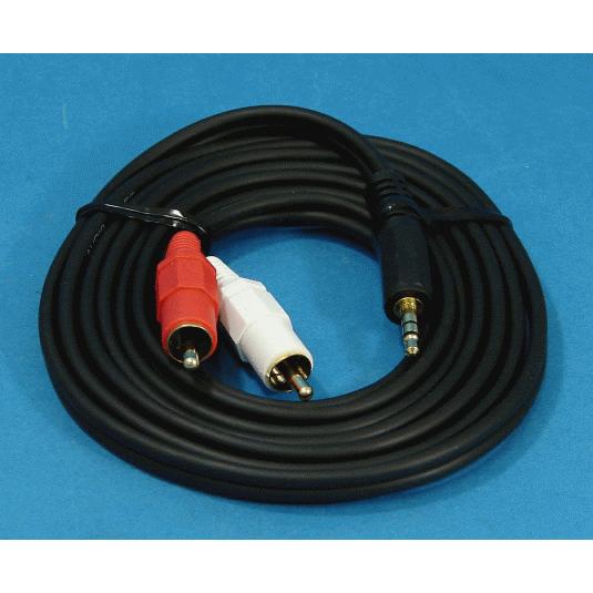 3.5Miniステレオ-RCA x 2 音声ケーブル 1.5m