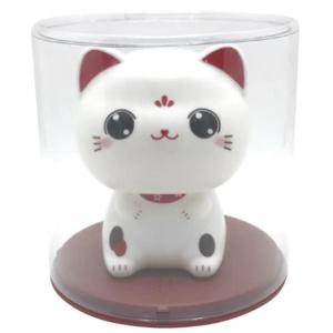 日本のお土産  ソーラー うなずきニャンコ（ぱっちり）