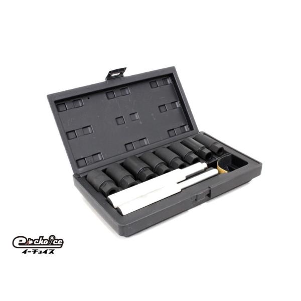 ロックナット外し 内溝 ツイストソケット 10個セット 差込角 3/8  9 10 11 12 13...