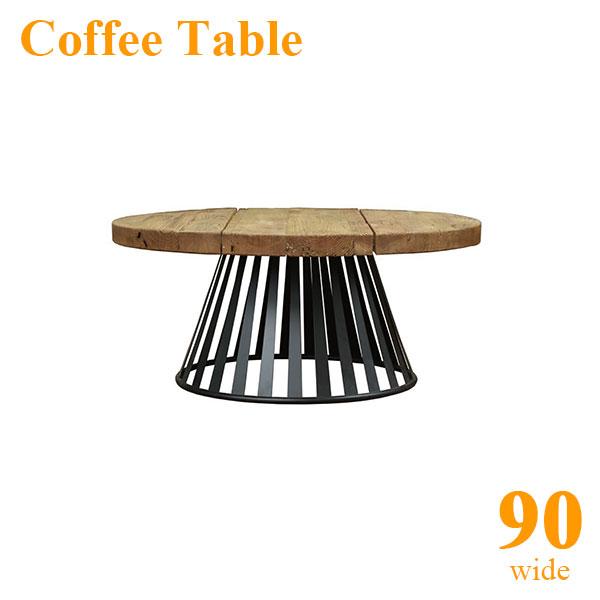ヴィンテージ コーヒーテーブル カフェテーブル ティーテーブル 丸テーブル 幅90cm オシャレ リ...