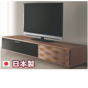 ロータイプ テレビ台 テレビボード 幅160cm 高さ30cm 引出前板アルダー材 木目調 ブラウン フラップ扉 ブラックガラス TV台 TVボード ローボード 引出箱組 フ…｜stepone11